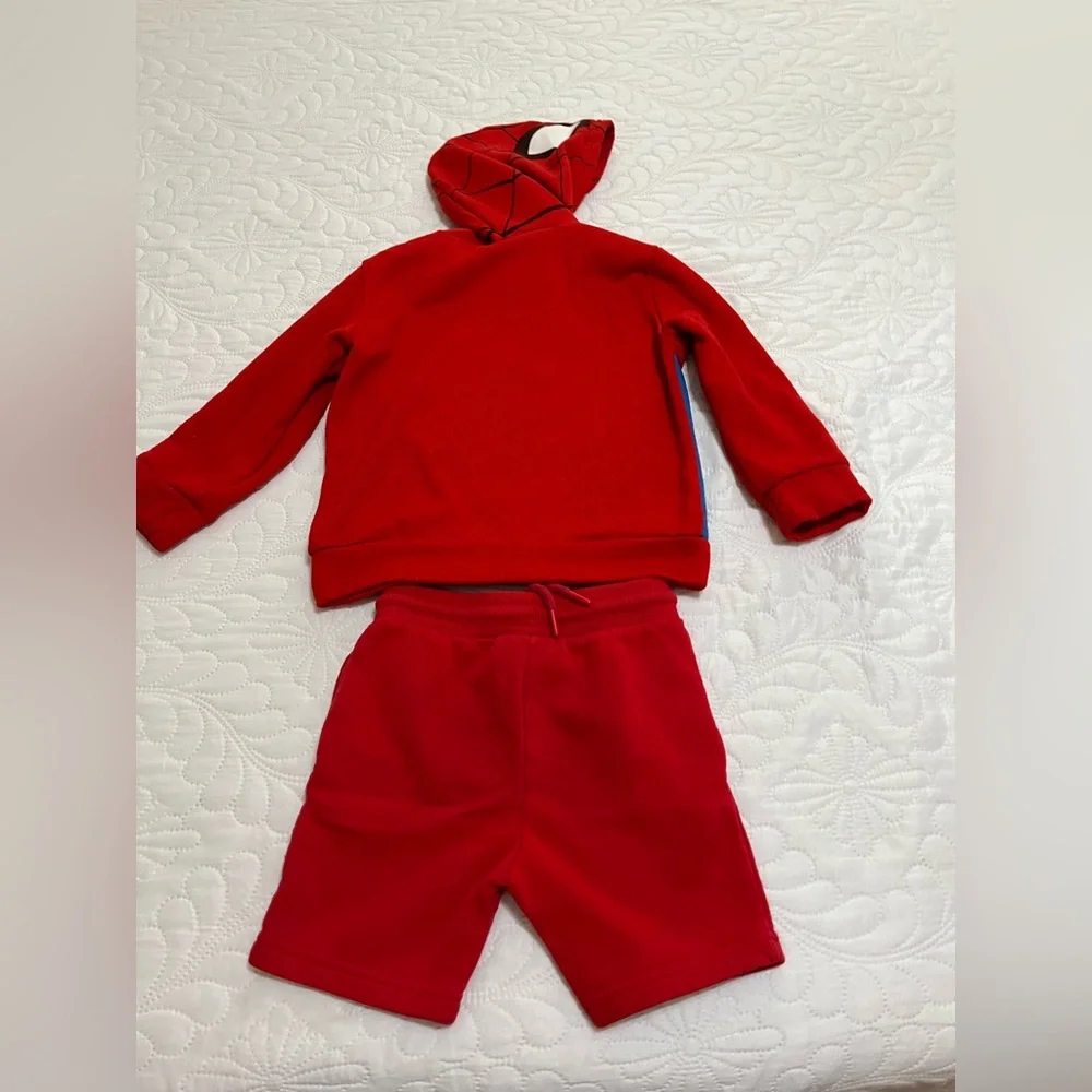 ( 13)Red and Blue Spider Hero Kids Costume